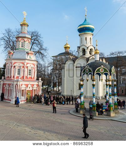 Sergiev Posad, Russia-march, 15, 2012. Monastery In A Sergiev Posad In The Moscow Region. It Was Bui