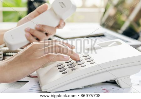 Dialling on a telephone