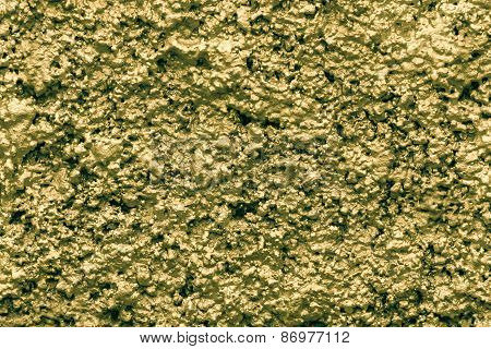 Bumpy Wall Surfaces Of Golden Color