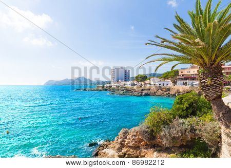 Majorca Cala Ratjada beach Rajada in Capdepera Mallorca