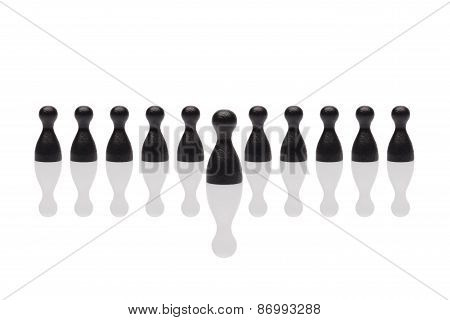 Business Concept Leader Step Forward Group Black