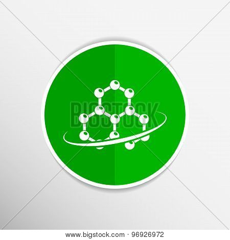 Molecule icon atom chemistry vector symbol element