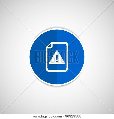 Security warning in browser icon alert bug business