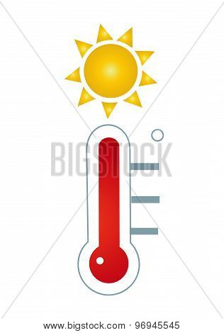 Thermometer icon vector illustration art on white background