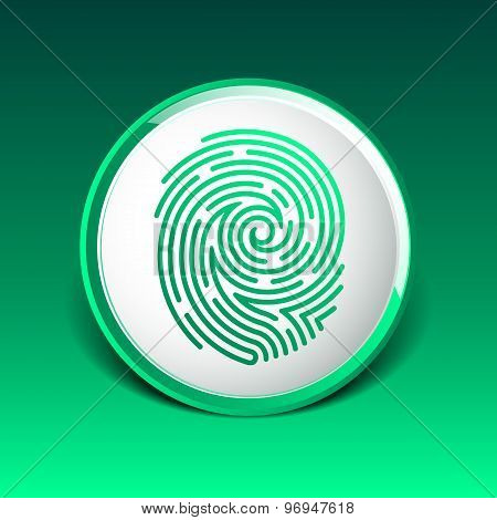 Fingerprint icon finger print vector id theft macro stamp