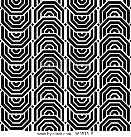 Design Seamless Monochrome Zigzag Geometric Pattern