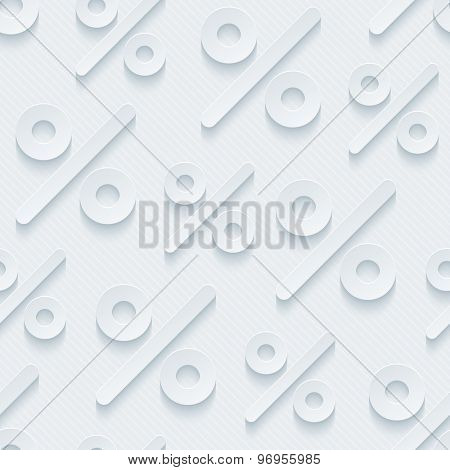 Light gray percent symbols wallpaper. 3d seamless background. Vector EPS10.