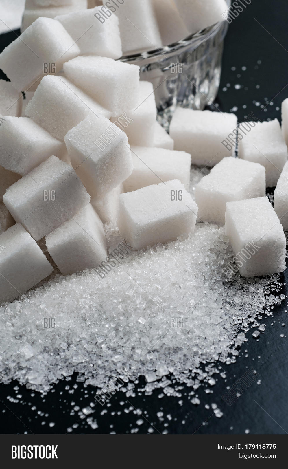 White Granulated Refined Sugar On Image & Photo Bigstock