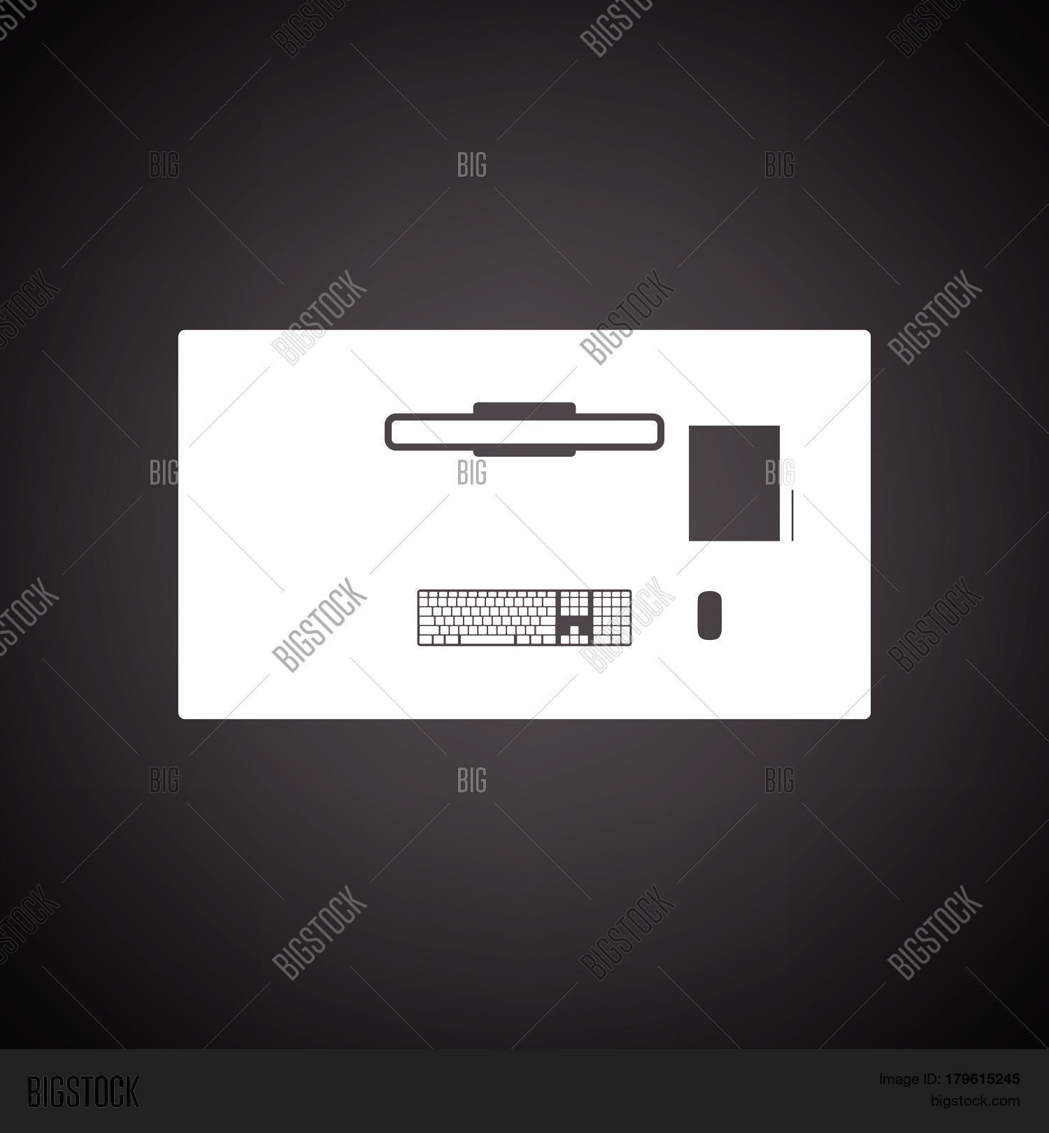 Office Table Top View Vector & Photo (Free Trial) Bigstock