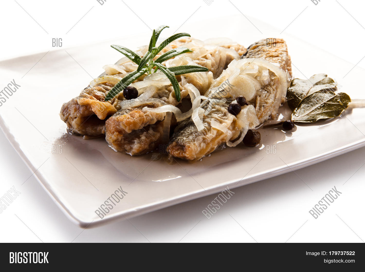 Fish Dish Fried Herring Image & Photo Bigstock