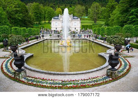 Linderhof Palace Is A Schloss In Germany, Near Ettal Abbey.