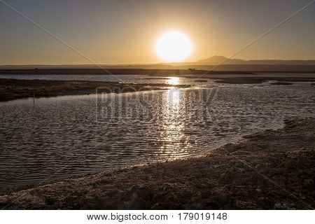 Laguna Tebinquinche Landscape In San Pedro De Atacama, Chile