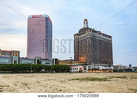 Skyline Of Atlantic City In The Afternoon With Casinos