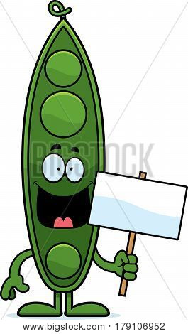 Cartoon Peapod Sign