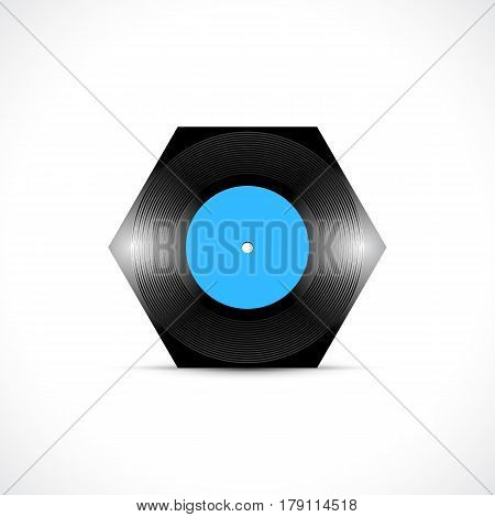 Lathe cut custom vinyl disc 7 inch LP record with shiny grooves