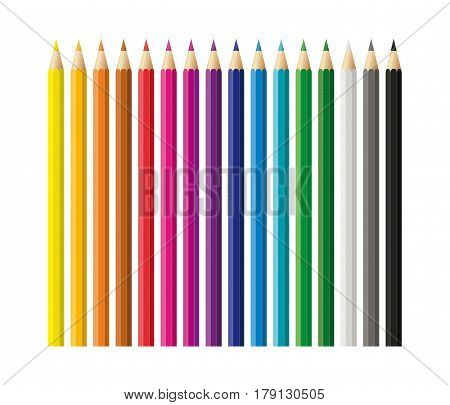 Colored pencils, crayons set, back to school