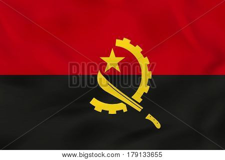 Angola Waving Flag. Angola National Flag Background Texture.