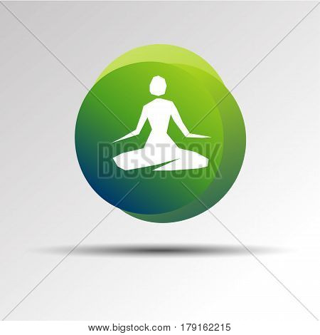 yoga health meditation pose vector girl illustration body relax zen fitness