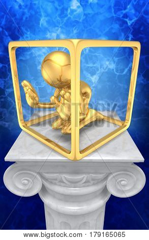 In A Box The Original 3D Character Illustration