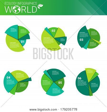World Environmental Protection Green Energy Ecology Infographics Banner With Copy Space Vector Illustration