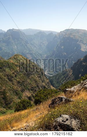 View the pass Boca da Encumeada in Madeira. Portugal