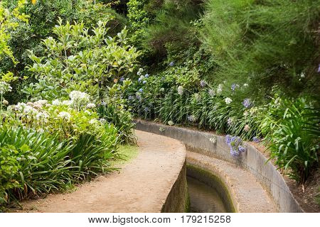 Levada do Norte near Boca da Encumeada on Madeira Island. Portugal
