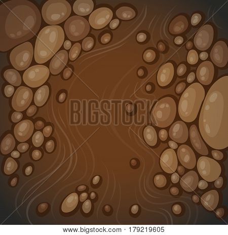 pond stone top view background vector illustration