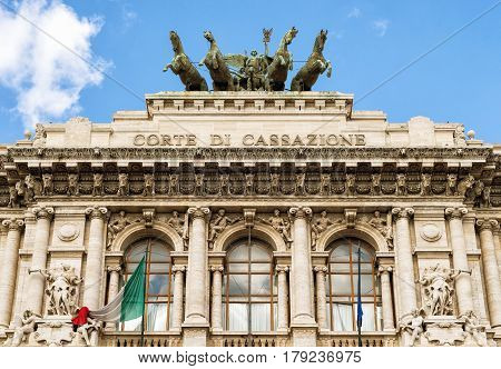 ROME, ITALY - OCTOBER 2, 2012: The Hall of Justice (Palazzaccio).