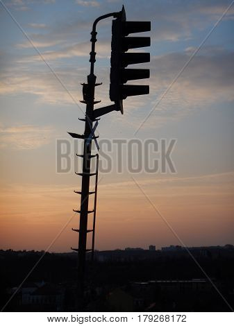 Railway Signalisation Traffic Light Silhouette