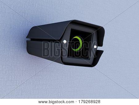 Securiy camera fixing the wall 3d render