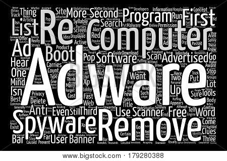Want to delete adware fast Word Cloud Concept Text Background
