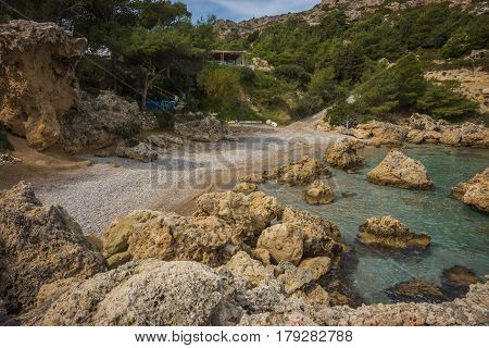 Scenic Landscape At Anthony Quinn Beach, Rodos