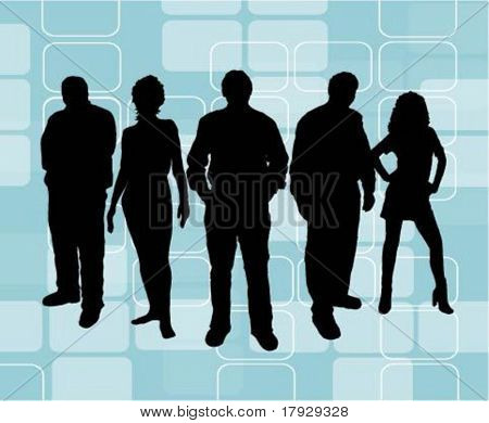 Gençler retro zemin - vektör