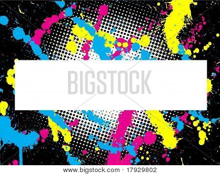 Vector de grunge CYMK