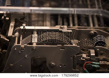 The Mechanism Of A Old And Vinage Machine