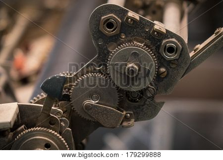 The Mechanism Of A Old And Vinage Machine
