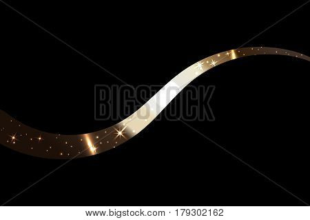 Gold Wave Ribbon