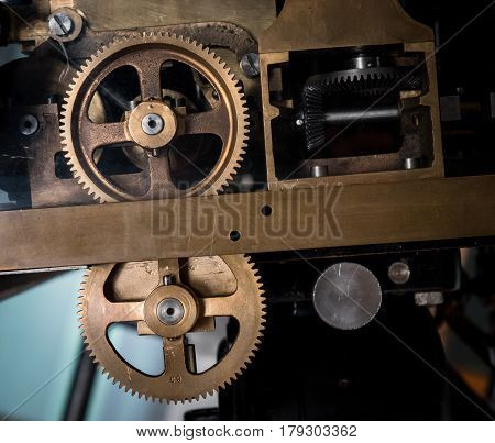 The Mechanism Of A Old And Vinage Machine
