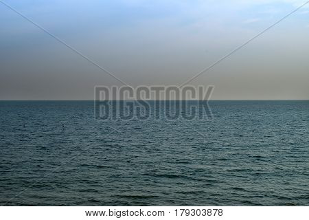 Landscape view of sunset at the beach in Chantaburi Thailand.
