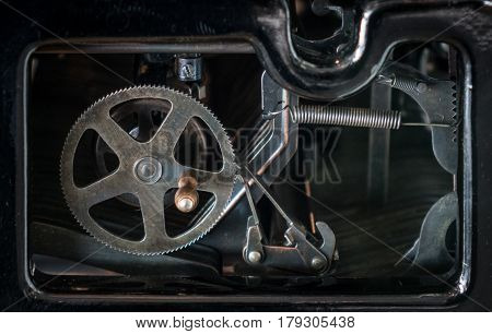 The Mechanism Of A Old And Vinage Machine