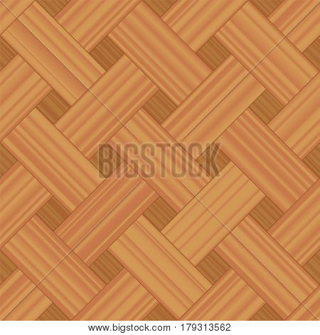 Basket weave parquet pattern - vector illustration of a seamless extensible wooden floor sample.