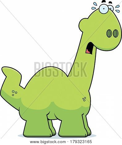 Scared Cartoon Apatosaurus