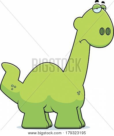 Sad Cartoon Apatosaurus