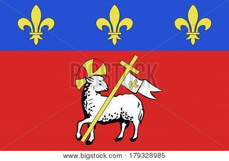 Flag of Rouen is a city on the River Seine in the north of France. It is the capital of the region of Normandy.