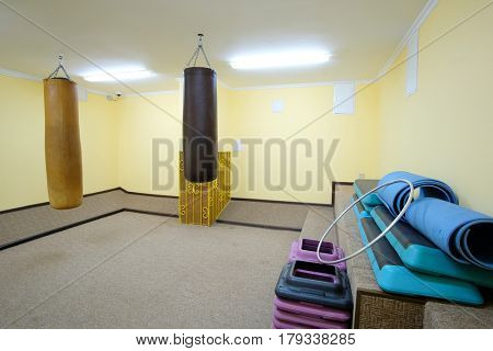 Empty boxing hall