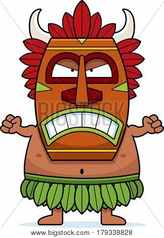 Angry Cartoon Witch Doctor