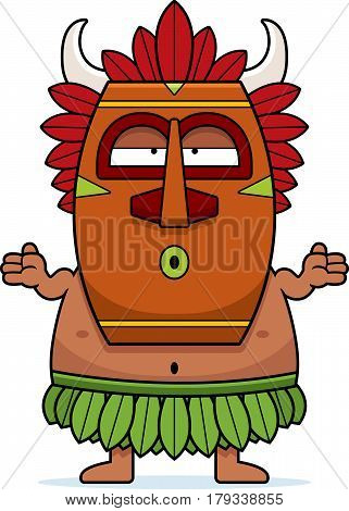 Confused Cartoon Witch Doctor