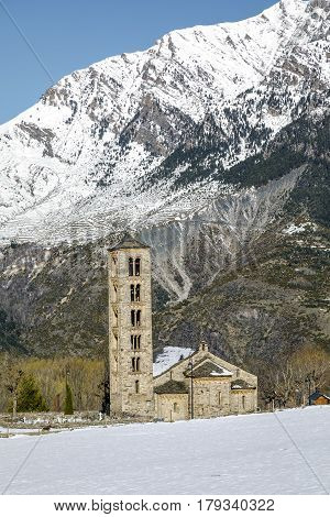 Roman Church of Sant Climent de Taull (Catalonia - Spain). This is one of the nine churches which belongs to the UNESCO World Heritage Site.