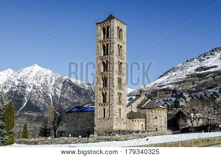 Roman Church of Sant Climent de Taull (Catalonia - Spain). This is one of the nine churches which belongs to the UNESCO World Heritage Site.
