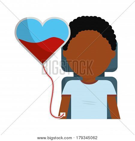 man donating blood icon image, vector illustration design